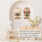 LIYAOLI Boho Wall Shelf Set of 2-15 x 8.6 Inch Arched Wooden Hanging Shelves - Image 6
