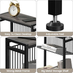 End Table Set of 2 for Small Space, 3-Tier Narrow Side Table - Image 7