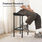 HOOBRO Bar Stools, Counter Height Stools, Saddle Barstools, 24.8 Inches - Image 5