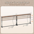 Huuger 78.7 Inch Height Adjustable Behind Couch Table - Image 2