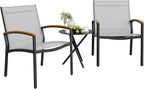 Shintenchi 3 Pieces Patio Bistro Sets, Outdoor Textilene Fabric Conversation by Shintenchi%7CFurnitureMadeforRealLife