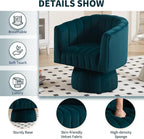 Swivel Accent Barrel Chair Set of 2- Cute Comfy Small Round 360° Arm Chair - Image 4