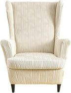 HAOYONG Wingback Chair Slipcovers Elastic Jacquard Wing Chair Covers 2 Pieces by HAOYONG
