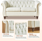 AVZEAR Chesterfield Loveseat Sofa, Upholstered Sofa Modern Sofa Couches Set - Image 3