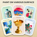 Nicpro Metallic Pearl White Acrylic Paint, 8.45oz/250ml Large Pearlescent - Image 3