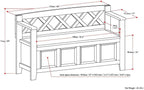 SIMPLIHOME Amherst Entryway Storage Bench - Image 15