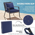 MIULEE Navy Outdoor Seat Cushion 22x24 Inch Waterproof & 3 Year Fade Resistant - Image 4