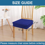 Smiry Waterproof Seat Covers for Dining Room Chairs Set of 2, Stretch Jacquard - Image 2