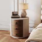 SUNBURY Round Night Stand Set of 2, Farmhouse Bedside Table, Farmhouse End Table - Image 7