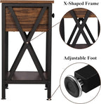 VECELO Nightstands Set of 2, Modern Bedside End Tables, Night Stands - Image 8