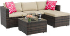 GAOMON 5-Piece All-Weather Patio Furniture Set, Convertible Outdoor Sectional by GAOMON