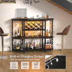 Unikito 4-Tier Metal Coffee Bar Cabinet - Image 6