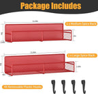 Magnetic Spice Rack for Refrigerator, 2 Pack 100% Metal Strong Magnet Shelf - Image 2