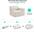 LINSY HOME Modular Sectional Sofa, Corduroy Sectional Cloud Couches - Image 4