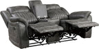 Lexicon Recliner Living Room Set, Home Theater Seating, Manual Polished - Image 6