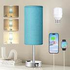 Fenmzee Turquoise Nightstand Table Lamp by Fenmzeelighting