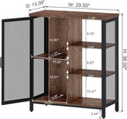 BON AUGURE Coffee Bar Cabinet for Home Liquor, Industrial Coffee Station for - Image 2