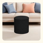 PINPLUS Ottoman with Stroage Round Boucle Ottoman and Tray Sherpa Removable - Image 6