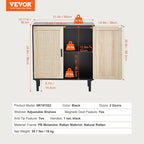 VEVOR Rattan Cabinet, Buffet Cabinet - Image 3