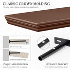 Fun Memories Floating Shelves 48 Inch Long, 9.3 Inch Deep Classic Crown Molding - Image 3
