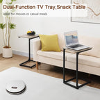 AMHANCIBLE C Shaped End Table, Slide Under Couch Table - Image 5