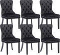 KCC Velvet Dining Chairs Set of 6, Upholstered High-end Tufted Dining Room Chair by KCC