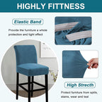 Turquoize Bar Stool Covers 4 Pack Bar Stool Covers - Image 4
