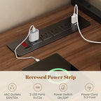 SEDETA Farmhouse L Shaped Office Desk - Image 5