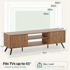 COMHOMA TV Stand for Living Room, Mid Century Modern Entertainment Center for - Image 2