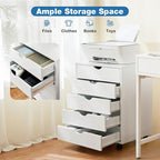 OLIXIS 5 Drawer Mobile File Cabinet Under Desk Storage Organization - Image 6