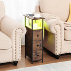 LOAKEKEL Narrow End Tables Living Room Set of 2 - Image 2