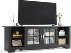 LINSY HOME TV Stand for 75 Inch TV, Modern Farmhouse Entertainment Center by LINSYHOME