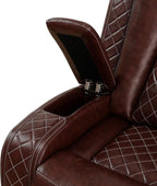 Power Recliner Sofa with LED Lights, Leather Power Reclining Sofa, Living Room - Image 7