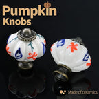 Ivory Pumpkin Knobs 12 Pack Ceramic Cabinet Knobs Vintage Drawer Pulls - Image 5