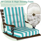 Outdoor Chair Cushion, High Back Soft Seat Pad, Indoor Outside Use, - Image 4