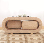 Solid Wood Japanese-Style Table and Stool Set, Including Tatami Tea Table - Image 2