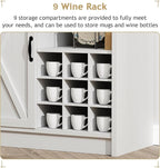 4ever2buy 72" Farmhouse Coffee Bar Cabinet - Image 5
