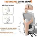 Sweetcrispy Office Computer Desk Chair Set of 2, Ergonomic High-Back Mesh - Image 5