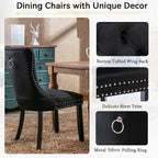 Henf 63"-79" Dining Table Set for 8, 9 Pieces Extendable Dining Table and 8 - Image 6