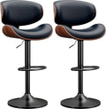 YaFiti Bar Stools Set of 2, Bentwood Adjustable Height Swivel Bar Stools by YaFiti