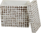 East at Main Rectangle Storage Side Table – Coconut Shell Mosaic Inlay by EastatMain