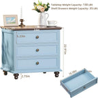 Joaxswe 24" Wide Farmhouse Night Stand, Large End Table - Image 2