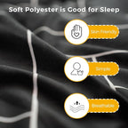 MAXYOYO Black Geometric Pattern Futon Mattress, Japanese Floor Mattress Quilted - Image 3