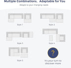 MAXYOYO Sectional Sofa Couch and Chaise Lounge, L Shaped Modern Cloud Couch - Image 8