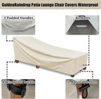 Outdoor Chaise Lounge Covers Waterproof Patio Lounge Chair Covers, 600D - Image 5