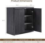 SICOTAS Buffet Cabinet with Storage 34.6" Sideboard Accent Modern Credenza with - Image 2