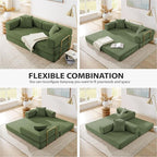 HANXIN 78 Inch Convertible Sleeper Sofa Bed, Folding Floor Mattress Couch - Image 5
