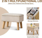 Storage Ottoman, Small Foot Stool Ottoman - Image 5