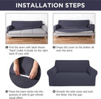 Peryiter 2 Pcs Sofa Covers Couch and Loveseat Covers Set Stretch Sofa Slipcover - Image 4