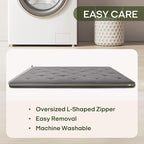 ZonLi Japanese Floor Futon Mattress Full Size 75"x 54", 100% Cotton Cover 4'' - Image 8